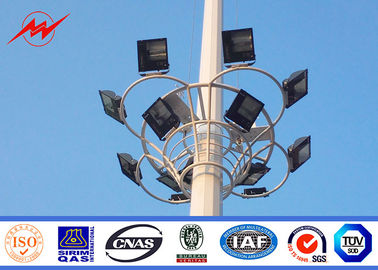 China Torre alta 3mm do mastro do betume exterior do parque de estacionamento 25m com o painel redondo da lâmpada fornecedor